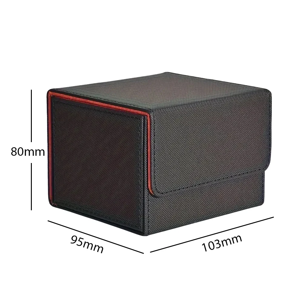 Card Deck Box, Large Card Deck Box Fits 120 Double Sleeved Cards Suitable For Faux Leather Magnetic Card Storage Box,For TCG CCG