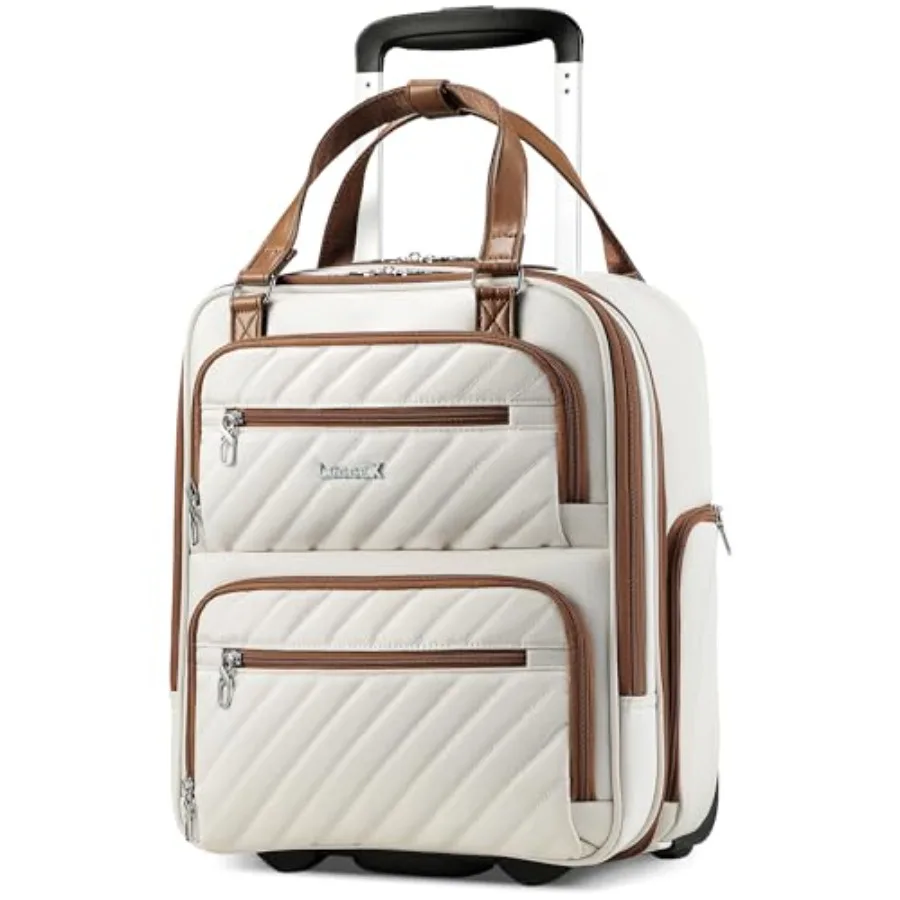

Underseat Carry On Luggage with Wheels, UDK Stylish Lightweight Under Seat Luggage, Soft Sided Personal Item Suitcase for Short