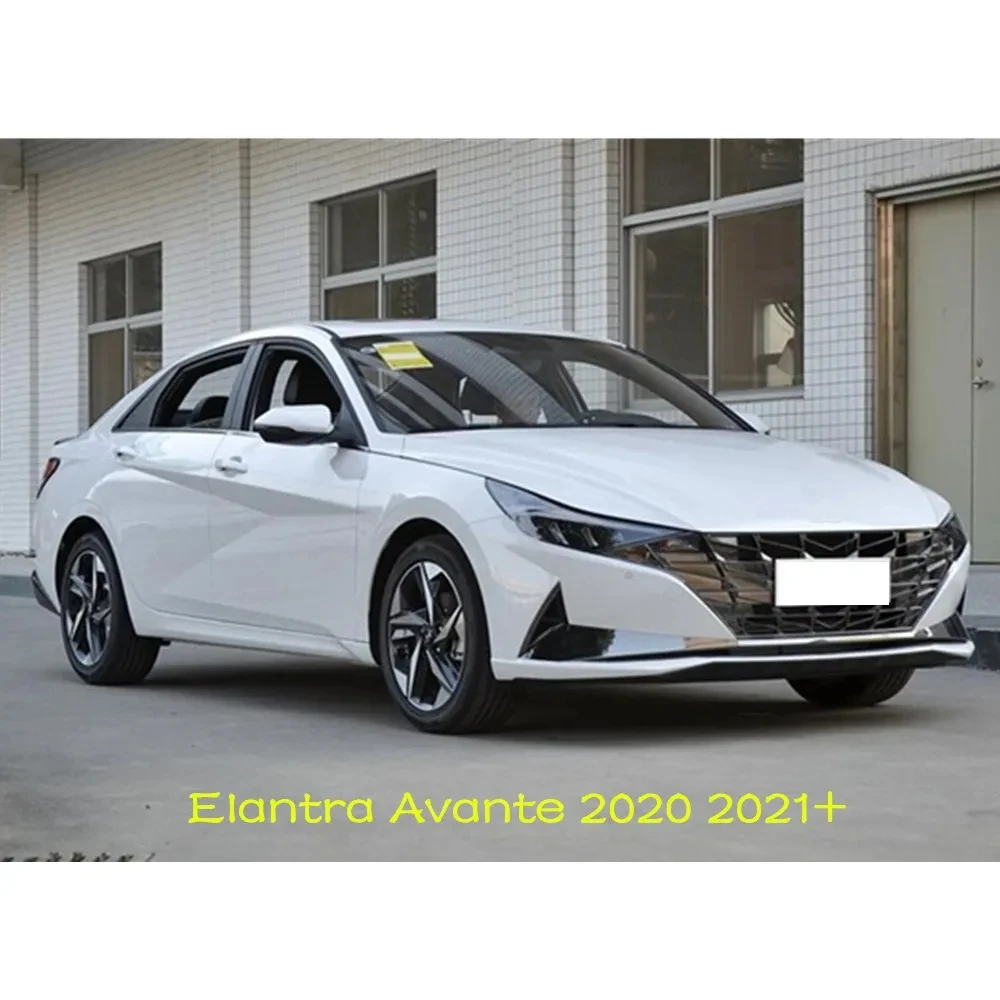 For Hyundai Elantra Avante 2021 2022 2023 Stainless Steel Car Rear Tail Light Lamp Trim Decoration Eyebrow Exterior Accessories