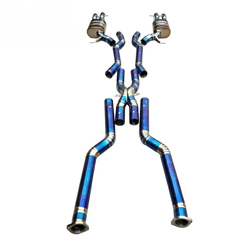 High Performance Valved Sport Titanium Alloy Catback Exhaust System for 2005-2010  M5  E60 with Muffler  Without Valve