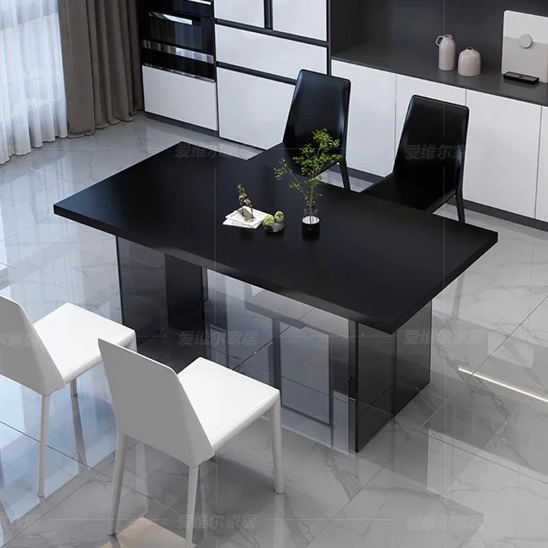 Italian Rectangle Dining Table Acrylic Complete Restaurant Vintage Dining Table Stand Organiser Yemek Odası Setleri Decorations
