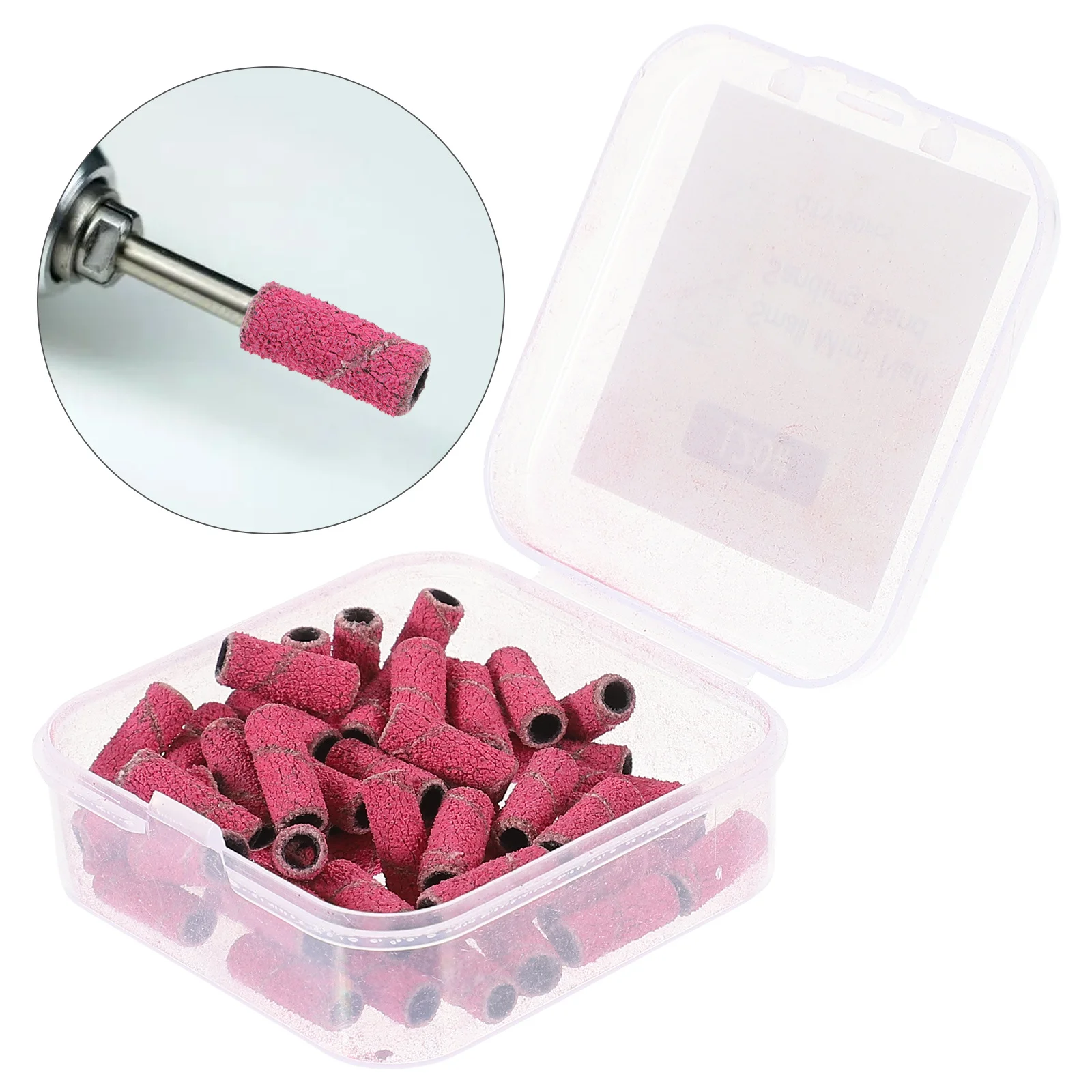 Bandes de ponçage pour ongles, 50 pièces, Mini anneaux de meulage de haute précision pour manucure, ongles en acrylique, forets portables, accessoires
