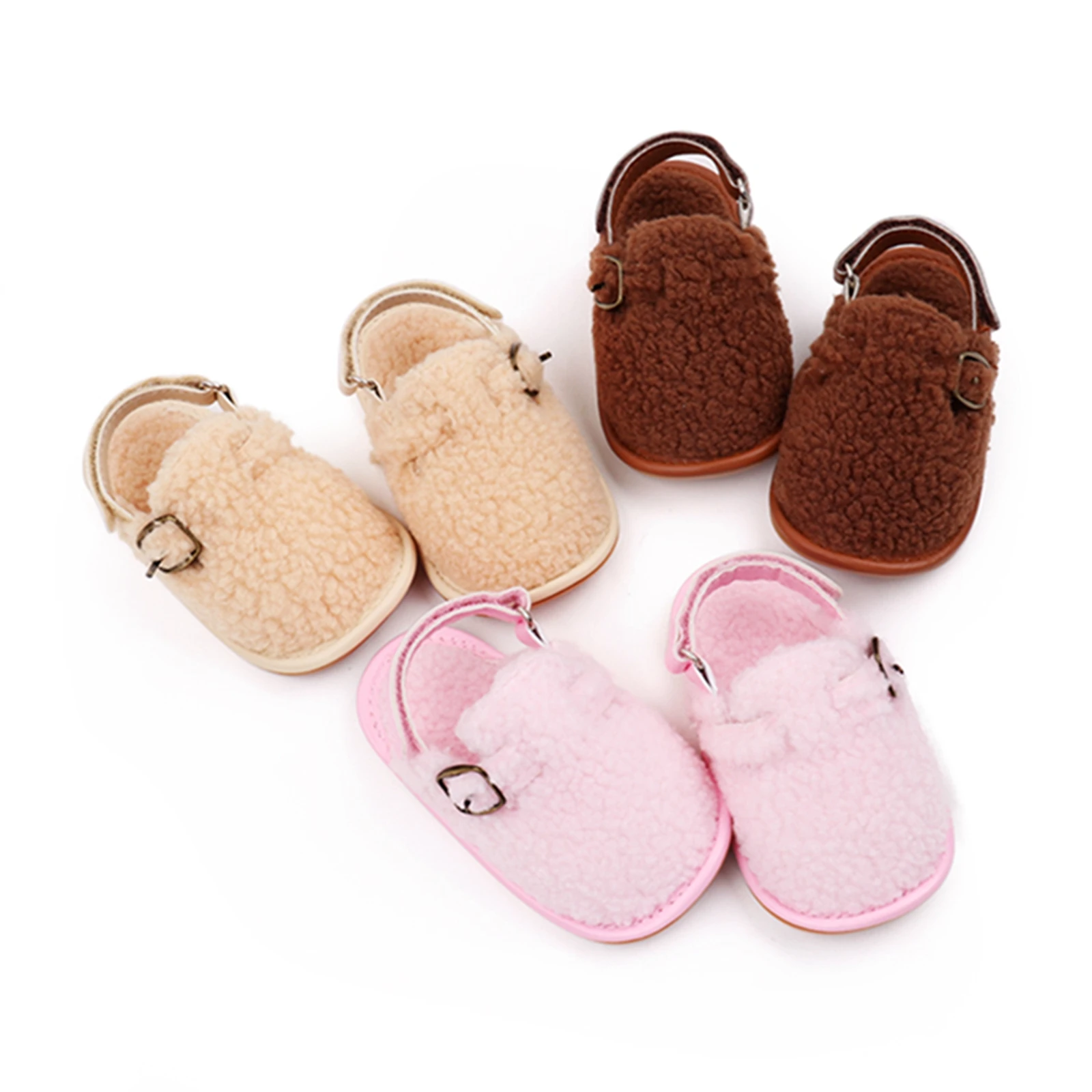 

Infant Baby Girls Boys Winter Slippers Coral Fleece Anti-Slip Soft Sole Indoor Shoes Toddler Prewalker First Walkers