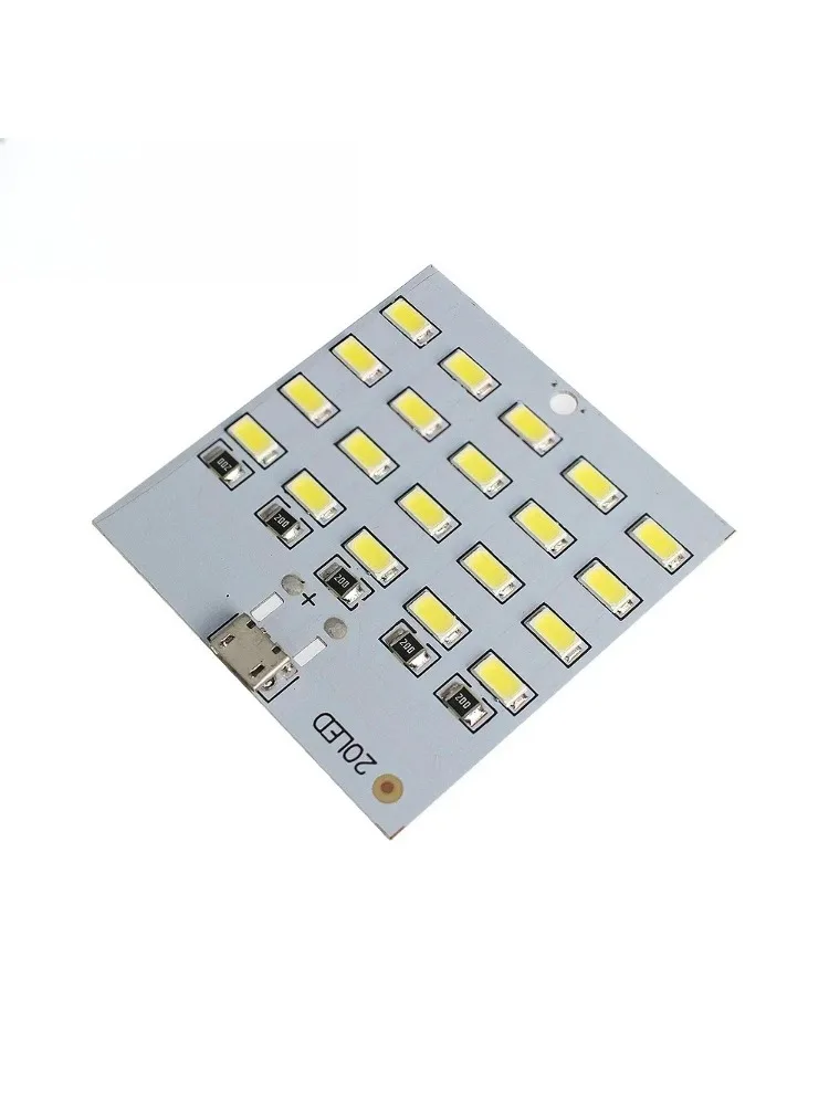 SMD5730 5V lumière blanche micro USB 5730 8/12/16/20 perles lumineuses panneau d'éclairage LED USB lumière Mobile lumière de secours veilleuse