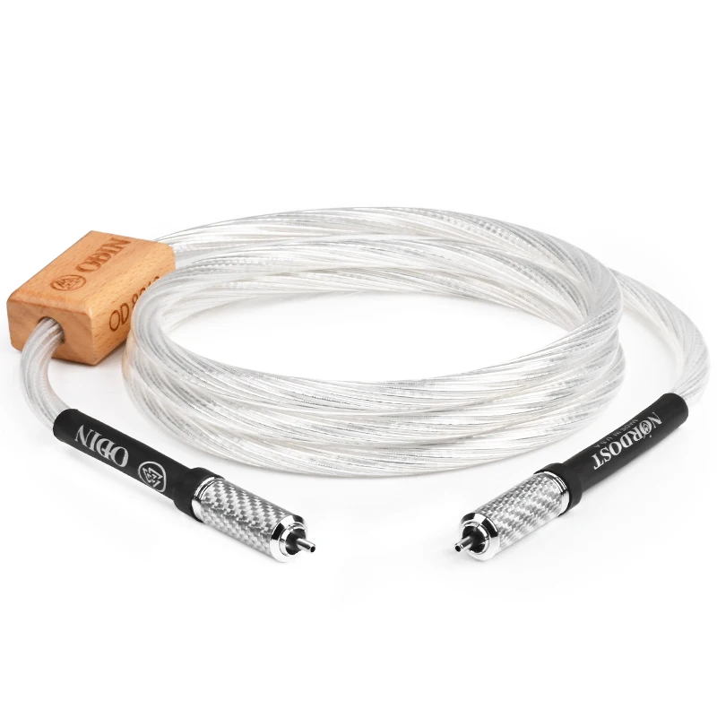 ATAUDIO Amerika ODIN Odin 2 Generasi HiFi Sterling Silver Kabel Koaksial 75Ω Koaksial SPDIF Subwoofer Kabel Audio RCA