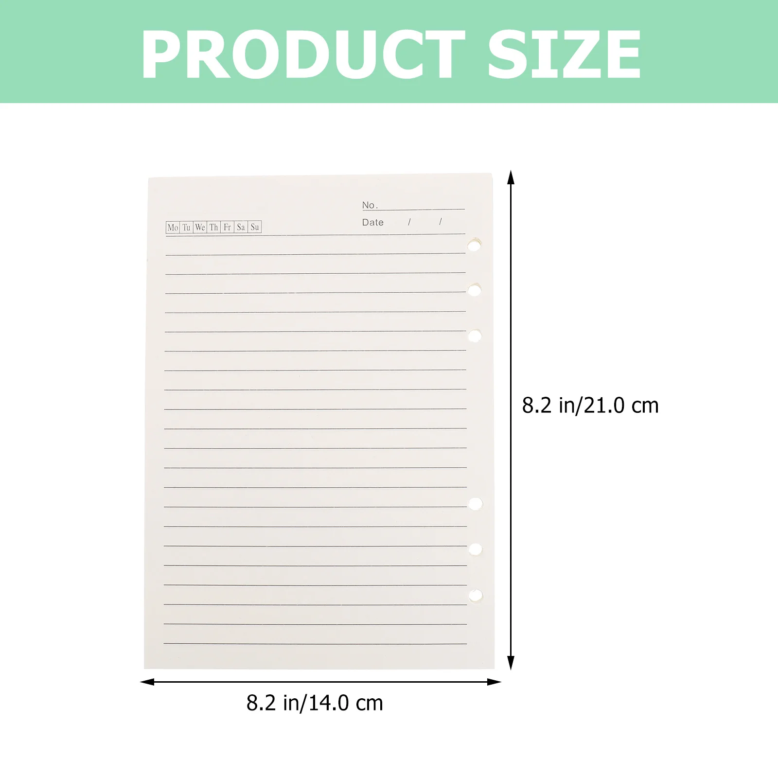 5 pçs 6 buraco a5 folhas soltas papel notebook substituição núcleo recargas superfície de escrita suave para diários a5 recarga papel