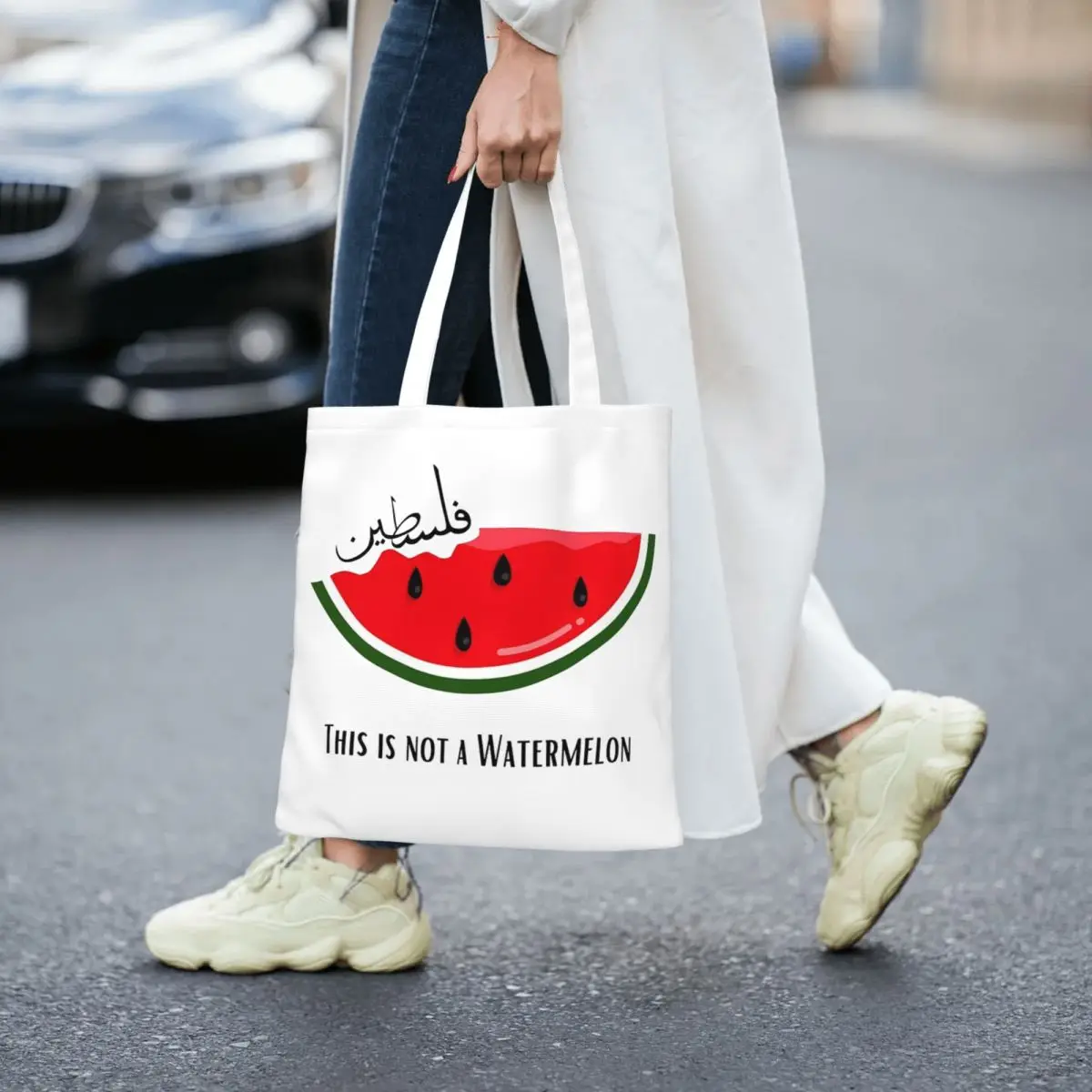 Unisex Magritte Parody This Is Not A Watermelon Tote Bags Large Capacity Shopping Bag for Shopping Handbags