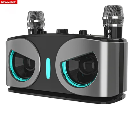 Owls 20W 강력한 무선 블루투스 스피커 듀얼 마이크 휴대용 HIFI 사운드 야외 가족 파티 가라오케 서브 우퍼 박스 선물