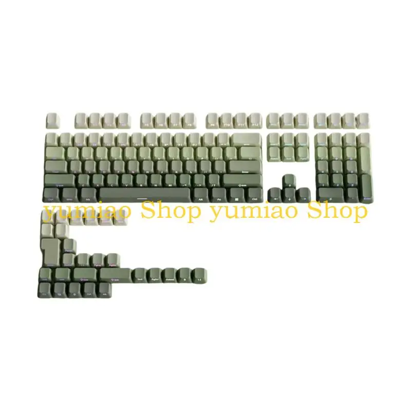 587B 133 Keys Ergonomic Gradation Themed Keycap Set for 6.25U Mechanical Keyboards