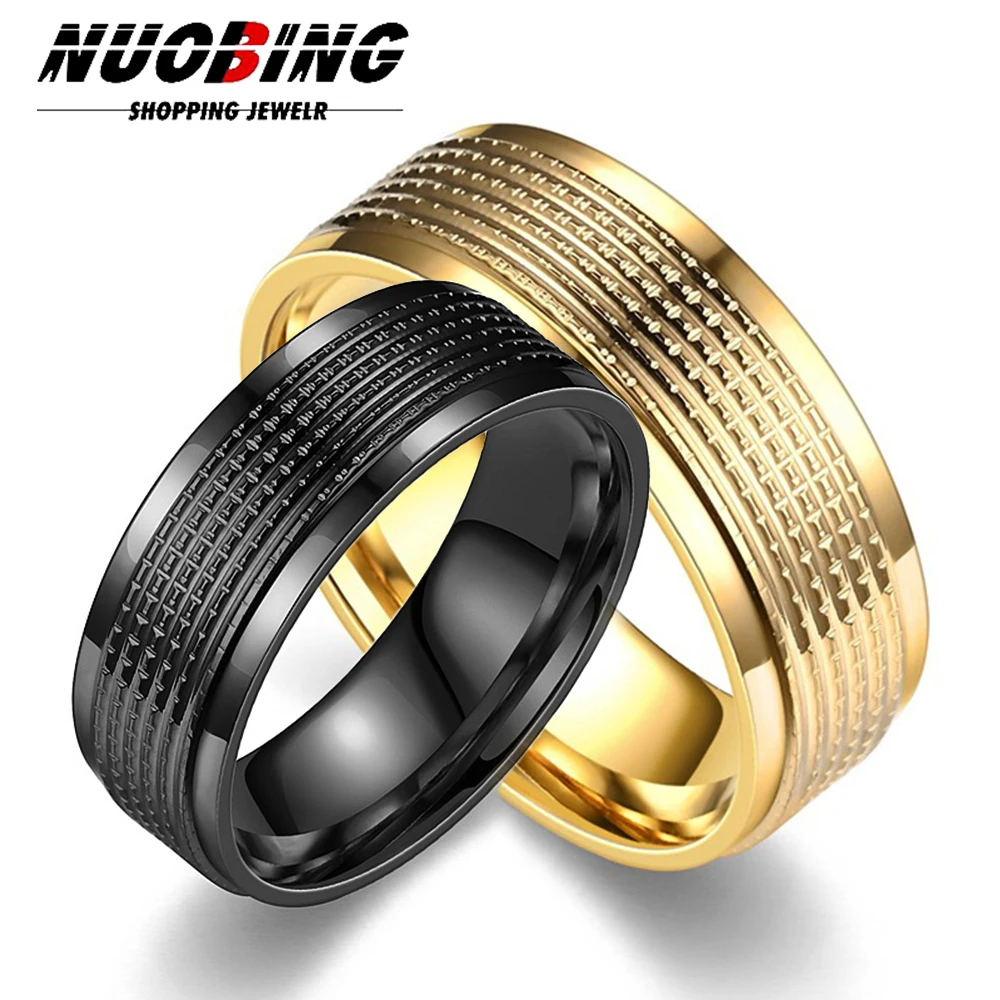 Creative 8mm High Quality Stainless Steel For Men Women Fashion Wedding Geometry Jewelry Couple  Gift Accessories 2025