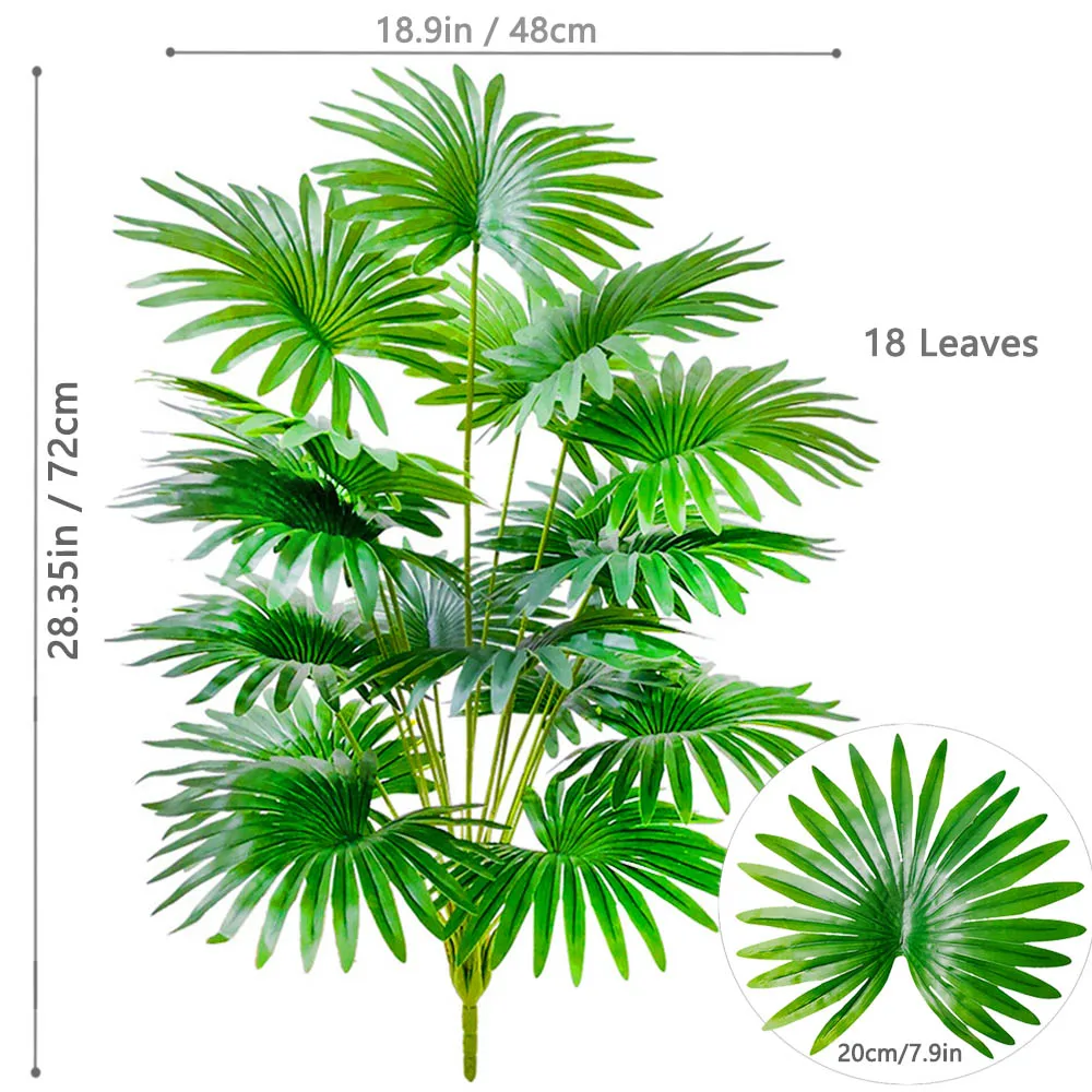 NONE 65–105 cm (41,32 Zoll) künstliche Fächerblätter, tropische Pflanze, große gefälschte Palme, Büro, Zuhause, Urlaubsdekoration 6