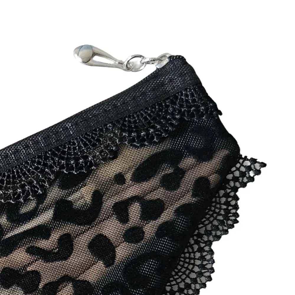 Creativity Bikini Briefs Shape Cosmetic Bag Mesh Transparent Makeup Storage Pouch Lace Heart Y2K Toiletry Bag Storage for Travel