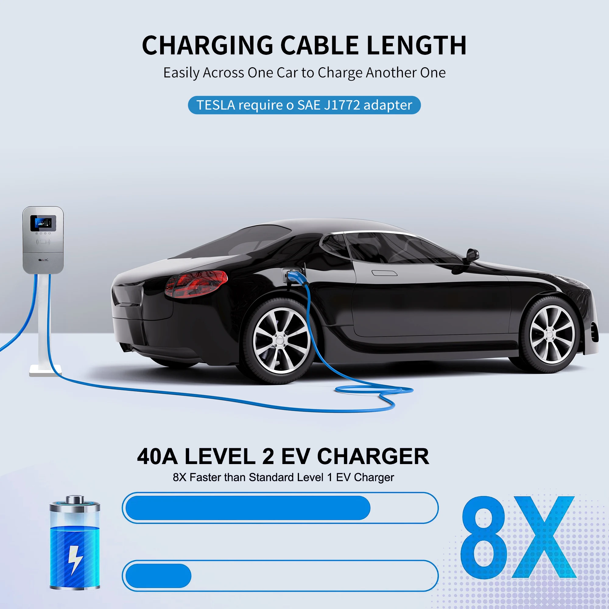 32A 7KW Type 2 to Type 2 EV Coiled cable EV Extension Cord for Electric Vehicle Charging Stations