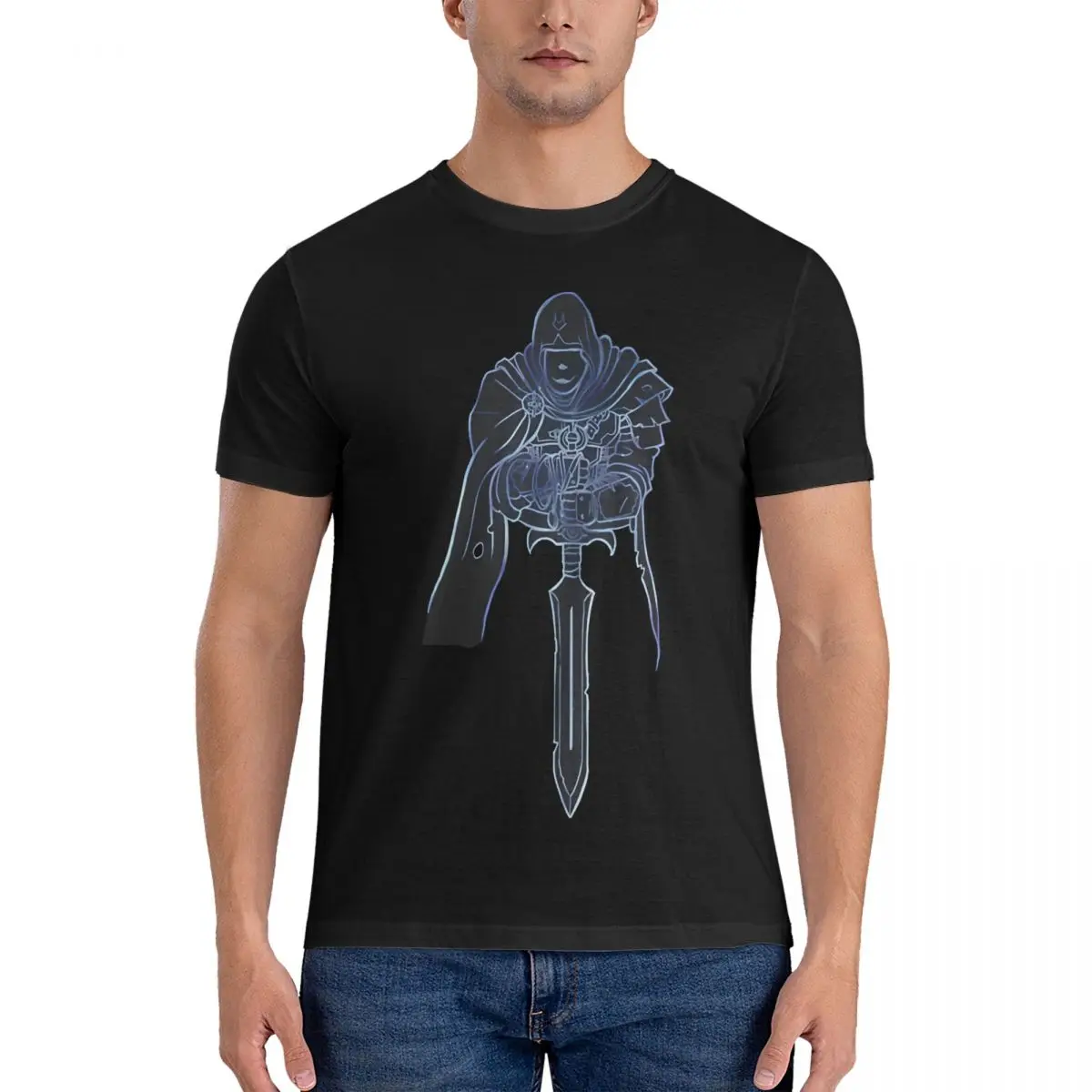 Soldier Constellation T-Shirts for Men Grim Dawn Casual Cotton Tees O Neck Short Sleeve T Shirts Gift Tops