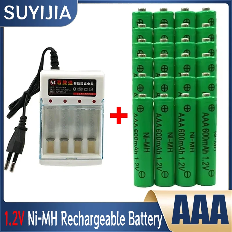 1.2V AAA 600mAh NI-MH Battery Toy Flashlight Remote Control Clock Shaver Electric Toothbrush Replacement Rechargeable Batteries