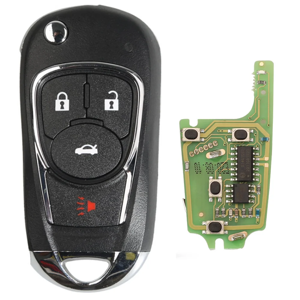 5/10 Pcs XKBU02EN Xhorse XK Wired Remote Key VVDI Car Key 4 Buttons Universal Flip Remote Key For Buick