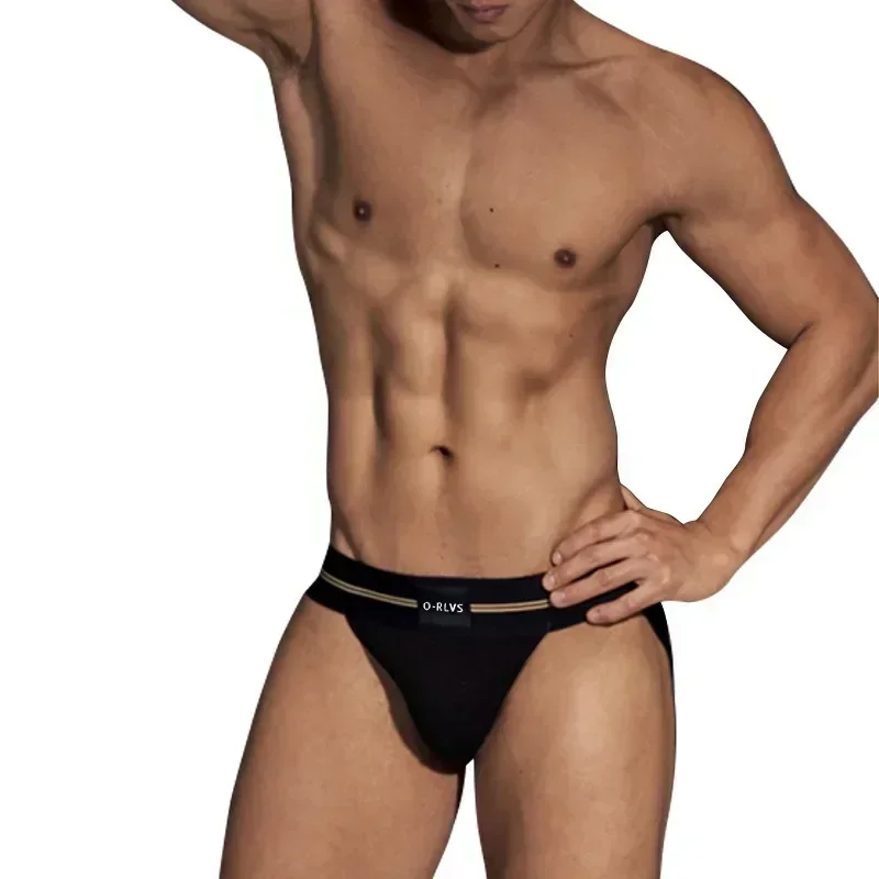 

Simple modal men's underwear sports low waist, breathable U convex high fork briefs OR6109