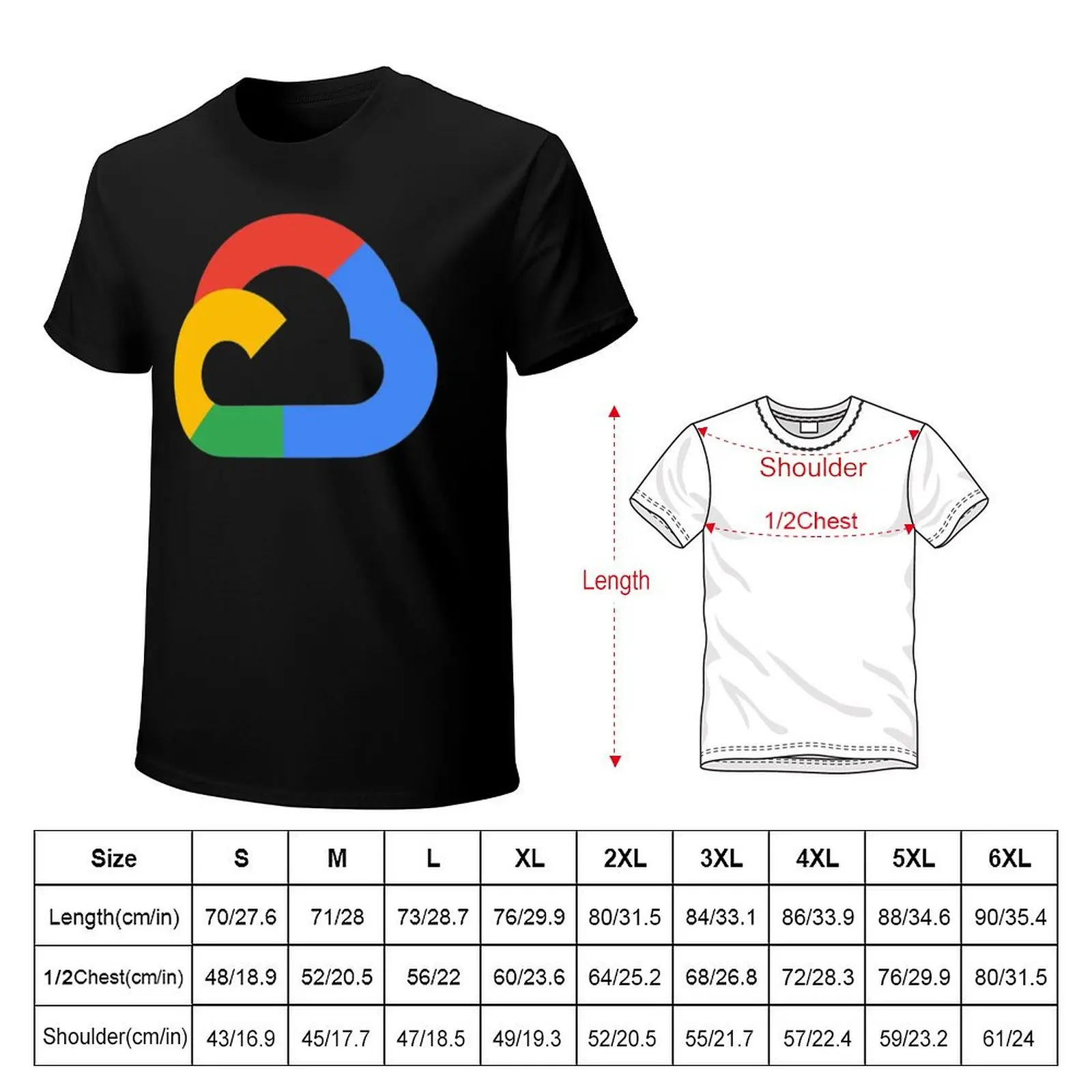 Google Cloud T-Shirt oversized graphic tee quick drying cheap stuff t shirts for men graphic