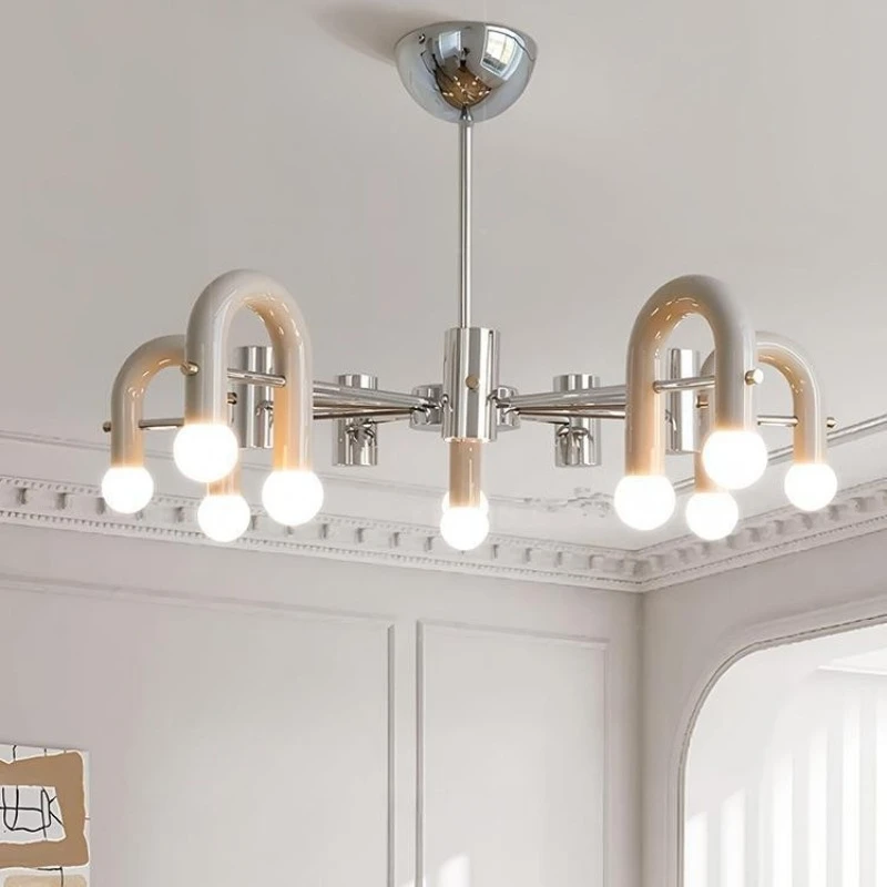 Italy Minimalist Cream Chandelier Living Room Bedroom Kitchen Island Personality Advanced Decoration