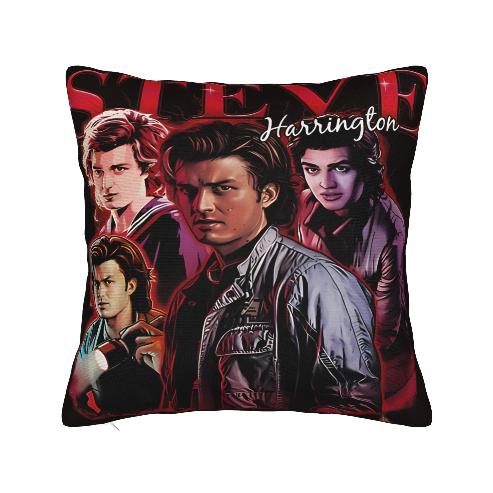 Steve Harrington Horror Series Charakter-Kissenbezug, weicher Kissenbezug, Retro, trendige Kissenbezüge für Wohnzimmer, Sofa