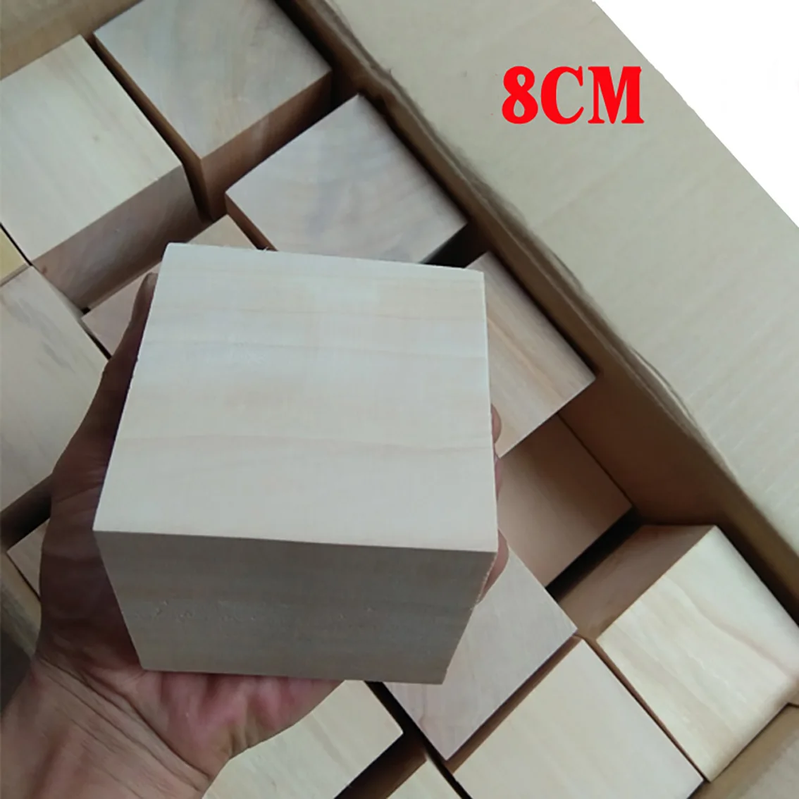 8*8*8mm-80*80*80mm blocco di legno quadrato cubi di legno non finiti modello fai da te materiale artigianato decorazione puzzle che fanno parti di insegnamento