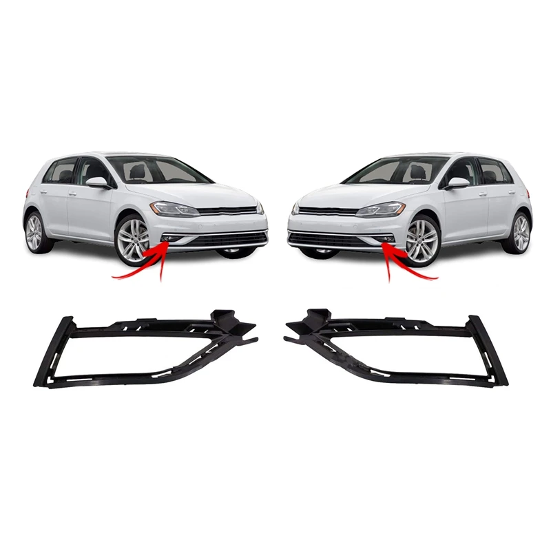 2 PièCes SéRies Cadre de Garniture de Couvercle de Grille de Feu Antibrouillard pour Golf MK7.5 2018-2020 5G0853211H 5G0853212H