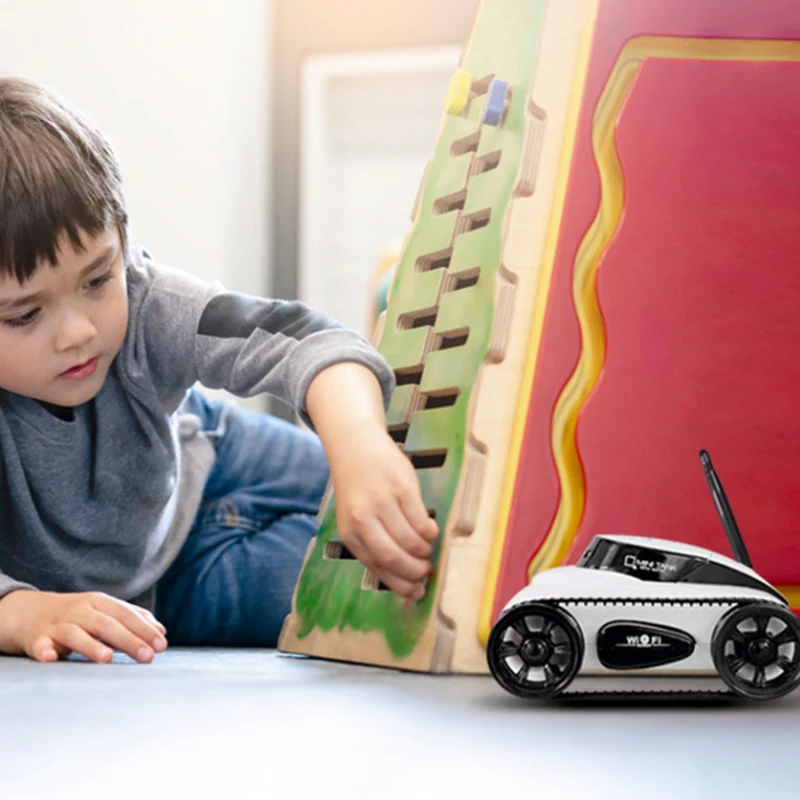 FPV WIFI RC Car with HD Camera Real-time Quality Mini Video Remote Control Robot Tank Intelligent IOS Anroid APP Wireless Toys