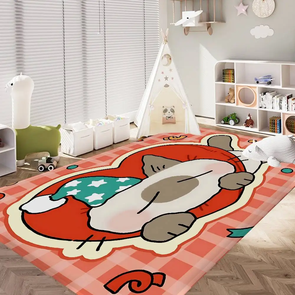 Azuki Sham Cat Azuki is the Center of the World Bathroom Mat Anti-slip Absorb Water Long Strip Cushion Bedroon Mat