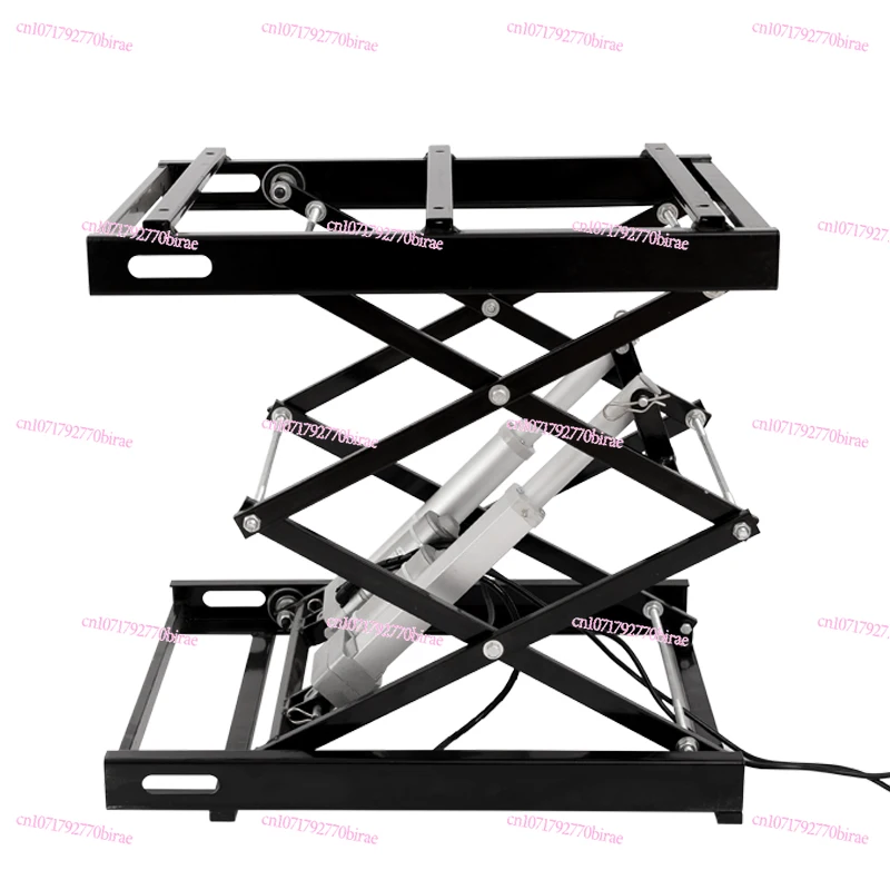72W/80WRemote-Control Electric Scissor Lift Platform-Compact Auto-Adjustable Lifting Table forWarehouse,Workshop,HomeMaintenance