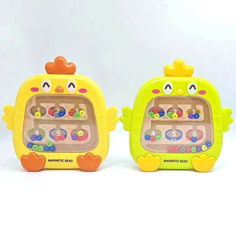 Montessori Numero di ordinamento dei colori magnetici Labirinto Board Pen Giochi di perline in movimento Abilità motorie fini Giocattoli educativi per bambini Ragazzi Ragazze