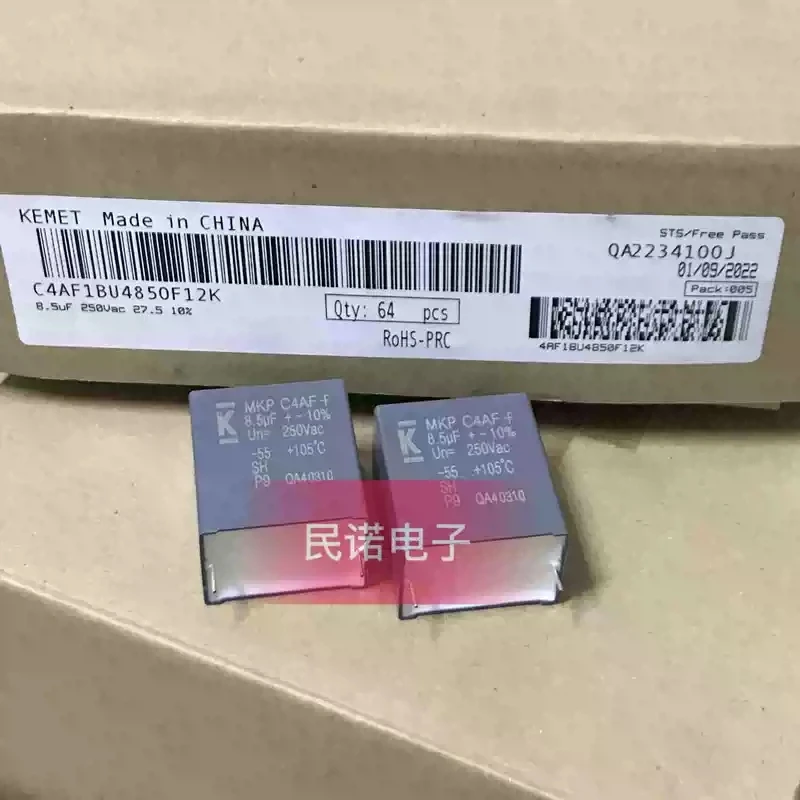 1pcs C4A 250VAC 8.5UF 250V 855 Pin Distance 27.5mm New KEMET Safety Standard Film Capacitor AV