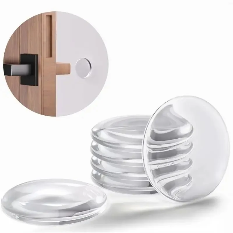 6pcs 40/50mm Door Knob Wall Shield Clear Soft Rubber Door Stopper Door Handle Bumper Mute Stickers Wall Protector Muffler Pad