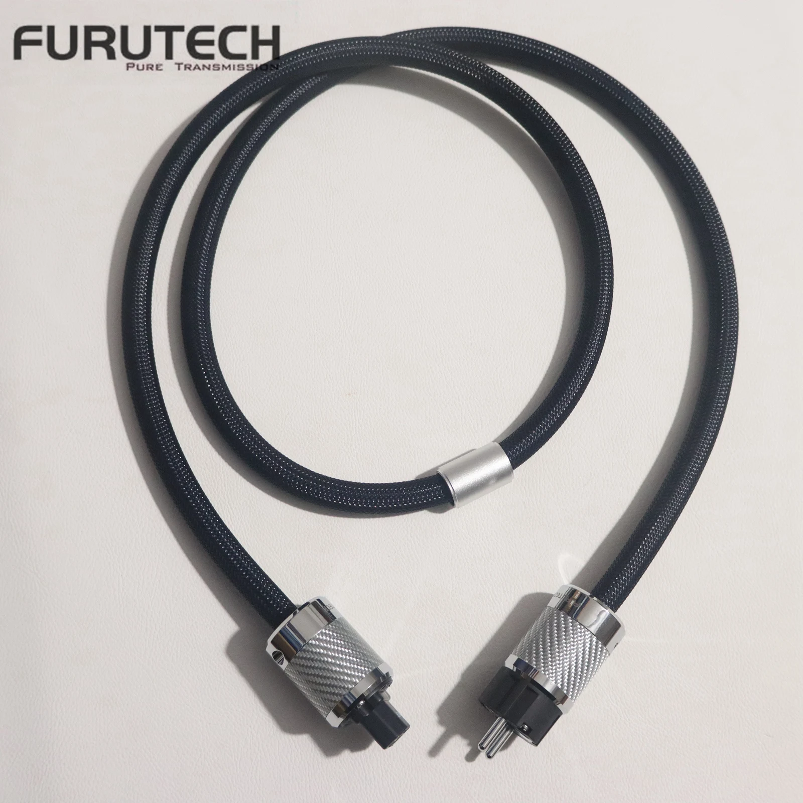 New upgrade FURUTECH Flagship Alpha-OCC nanometer Conductor Carbon Fiber Hi-Fi audio Power Cord US/EU Schuko speaker Power Cable