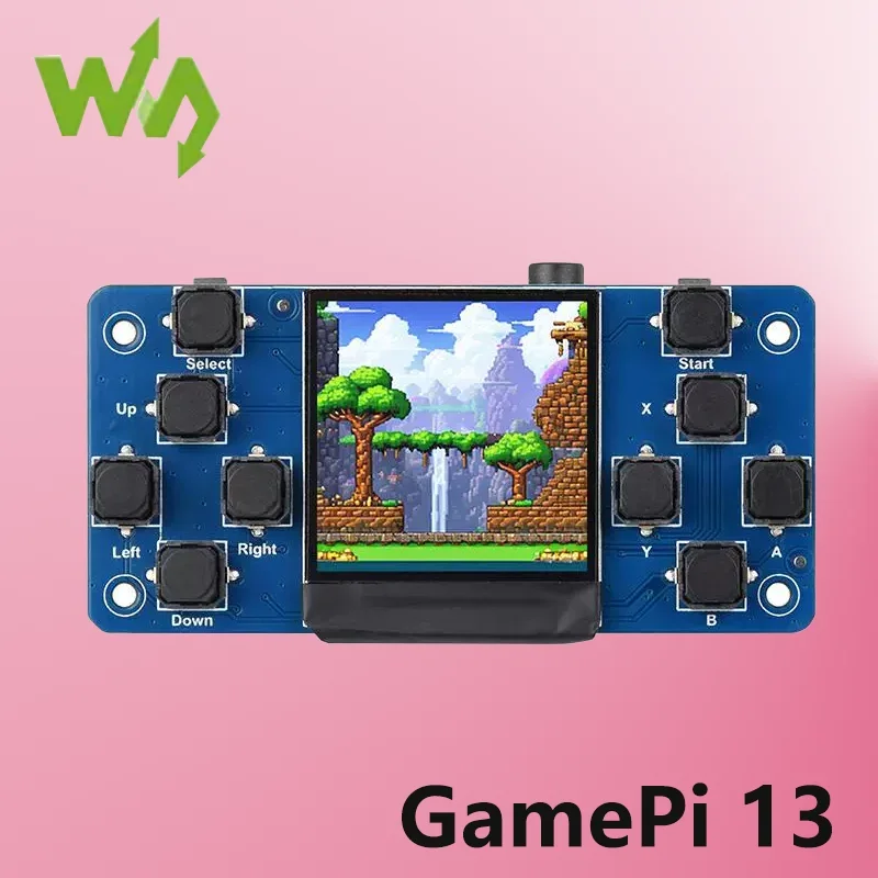 Waveshare gamepi13 console de jogos lcd de 1.3 polegadas para raspberry pi resolução 240x240 integrado st7789 driver chip spi