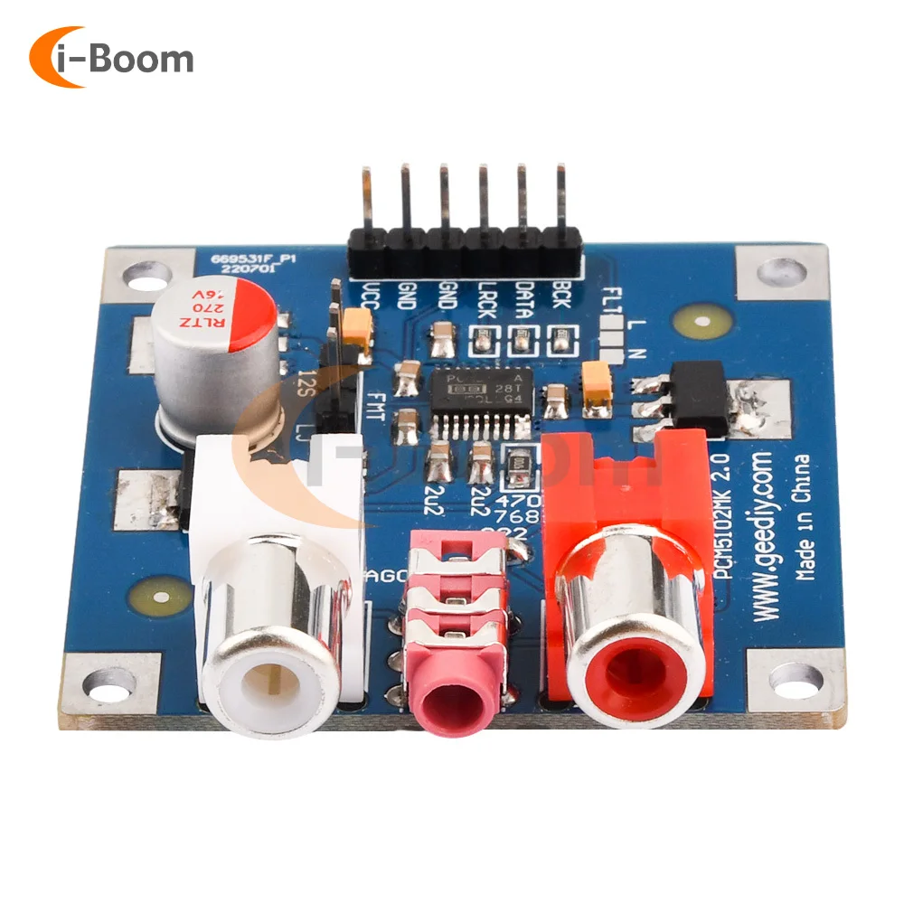Dc 5V ~ 10V Pcm5102/Pcm5102a Dac Decoder Board I 2S Ingang 32bit 384K Audio Decoder Module 3.5Mm Connector Output
