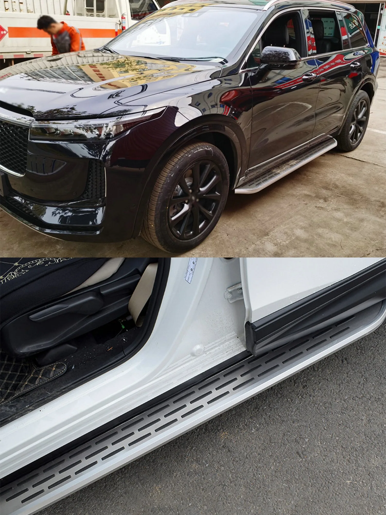 2 قطعة الألومنيوم 4.7 "واسعة الفضة خطوات جانبية ثابتة صالح ل Jeep Renegade 2015-2023 تشغيل لوحات Nerf القضبان القضبان لوحات الدواسات #2