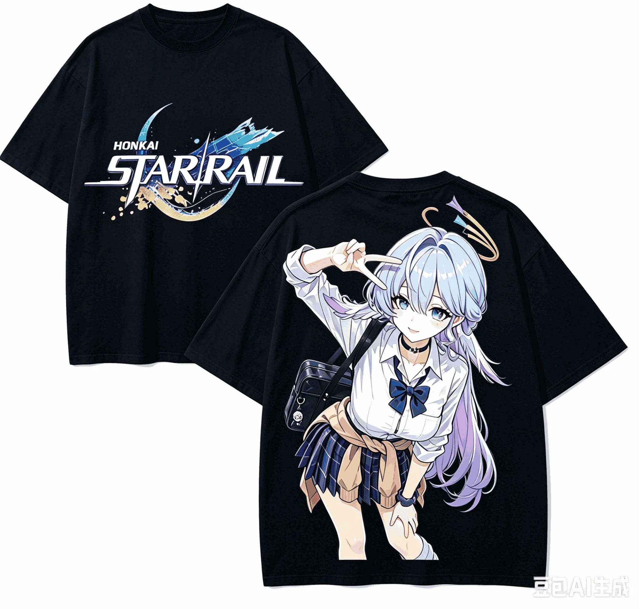 Honkai Star Rail Anime Lover T-shirt Harajuku Cotton New Model High Street Oversized Unisex Short Sleeves Classic high quality