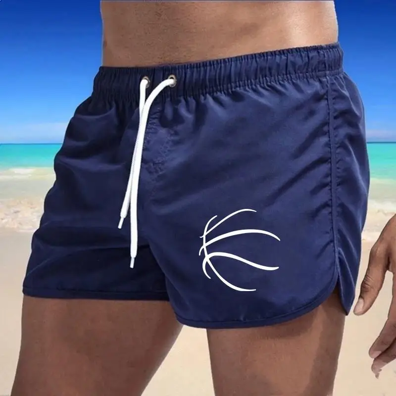 2026 Casual Mens Beach Shorts Print Man Swimwear Summer Daily Elastic Waist Sweatpants Surf Quick Drying Swimming Sports