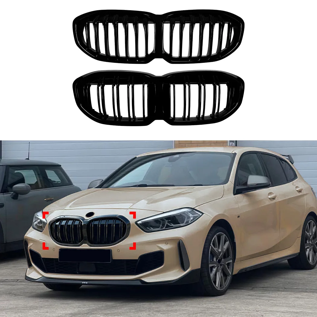 

Suitable for BMW 1 Series F40 2019-2024 single line double line dazzling night grille cross-border exterior modification