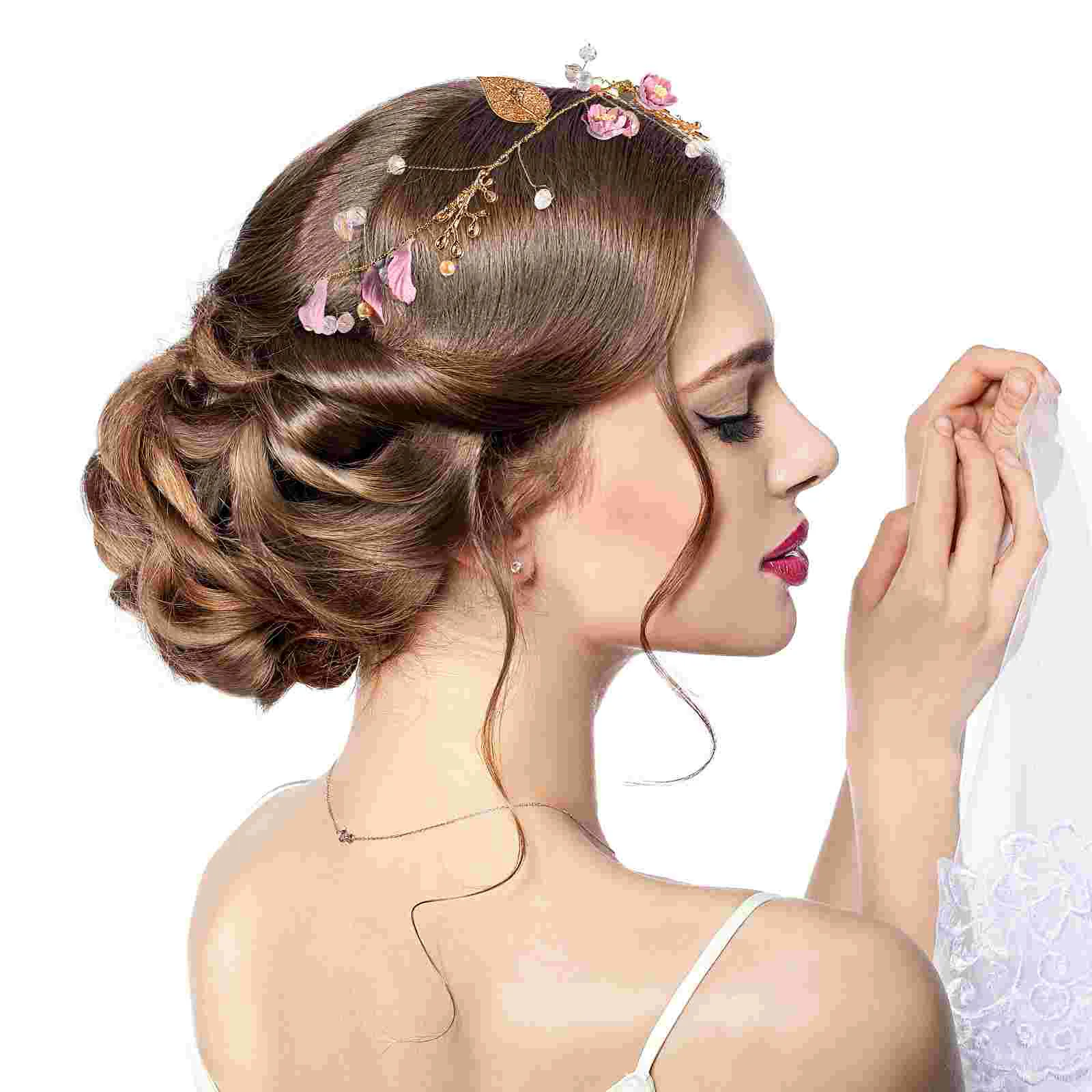 

Свадебная повязка на голову с цветком, головной убор, ленты для волос для свадебных аксессуаров, повязки на голову для девочек, головной убор