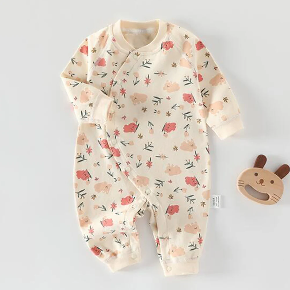 Baby Onesie 100% Cotton Floral Animal Cute Print Spring Autumn Newborn Clothes Unisex Long Sleeve Baby Rompers For Boys Girls