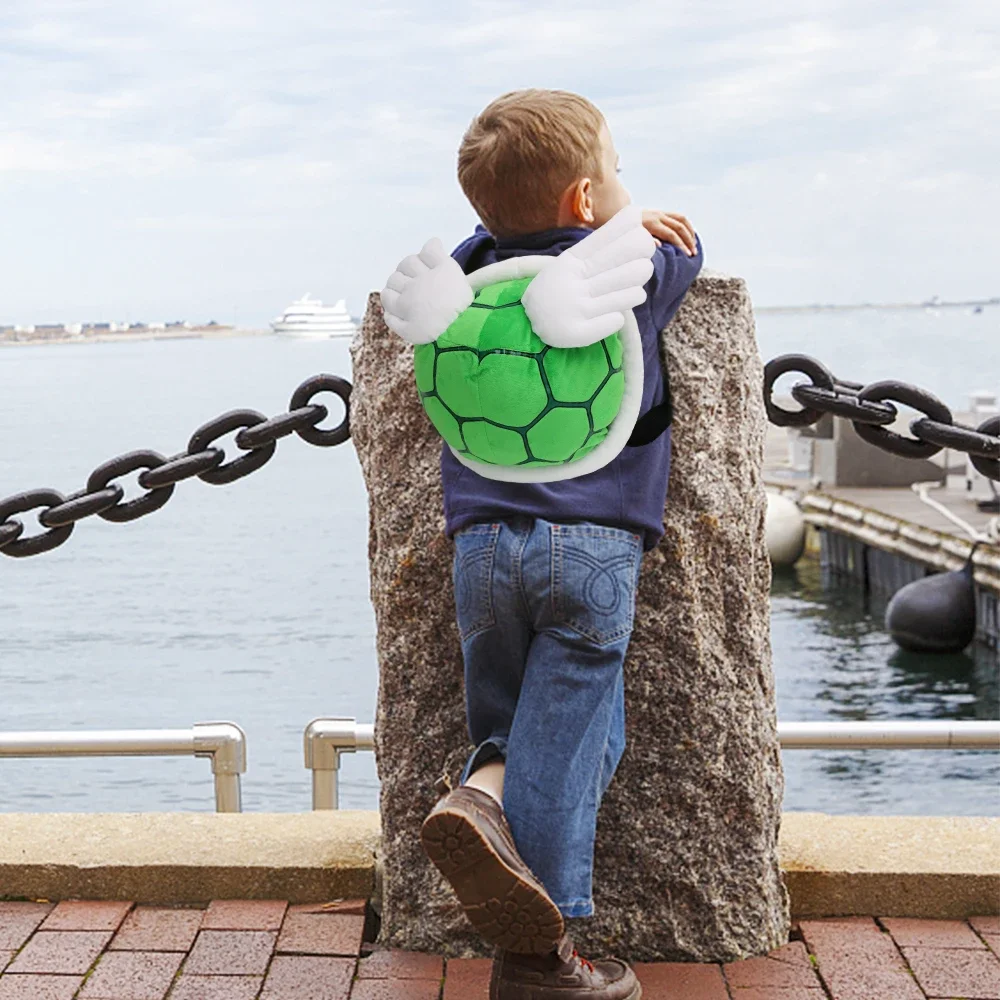 Bowser Koopa Troopa Paratroopa Plush Backpack Red Knapsack Primary School Student Bag Game Peripheral Toy Cosplay Toys for Kids