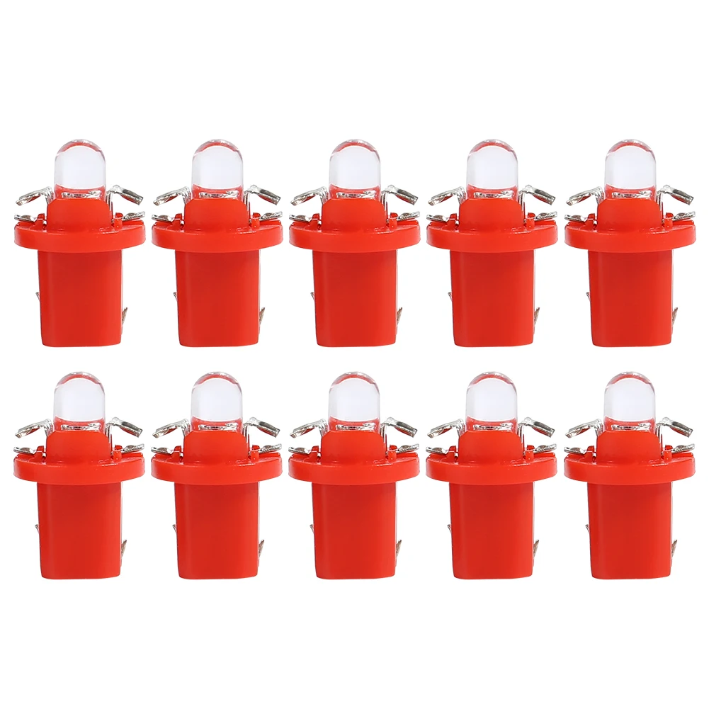 10x T5 B8.5D LED Car Light Bulbs for Auto Dashboard Instrument Cluster Light