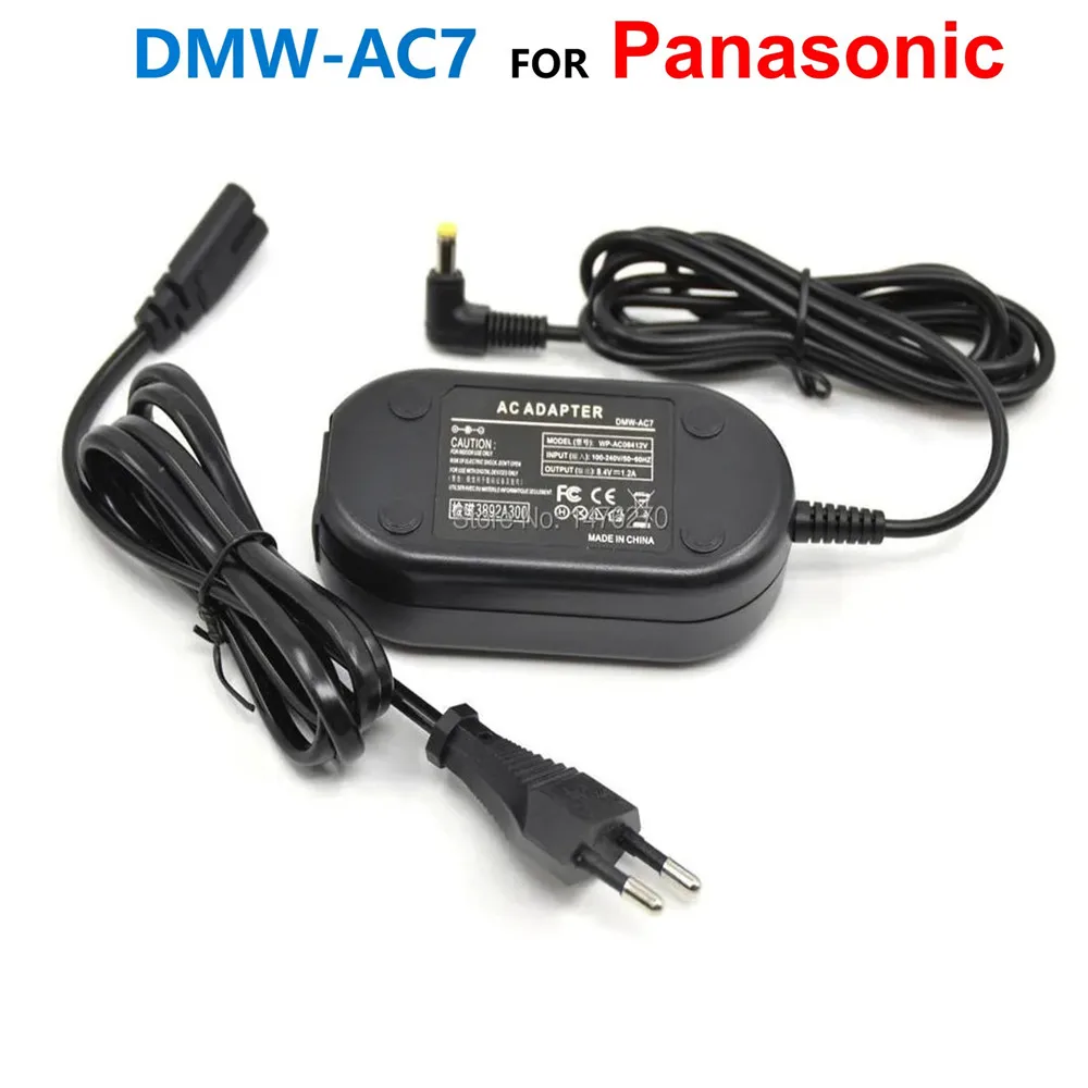 DMW-AC7 DMW-AC7GK AC7 Camera AC Power Adapter Charger Supply For Panasonic FZ18 FZ28 FZ30 FZ35 FZ38 FZ4 FZ7 FZ8 FZ50 FZ50K FZ50S