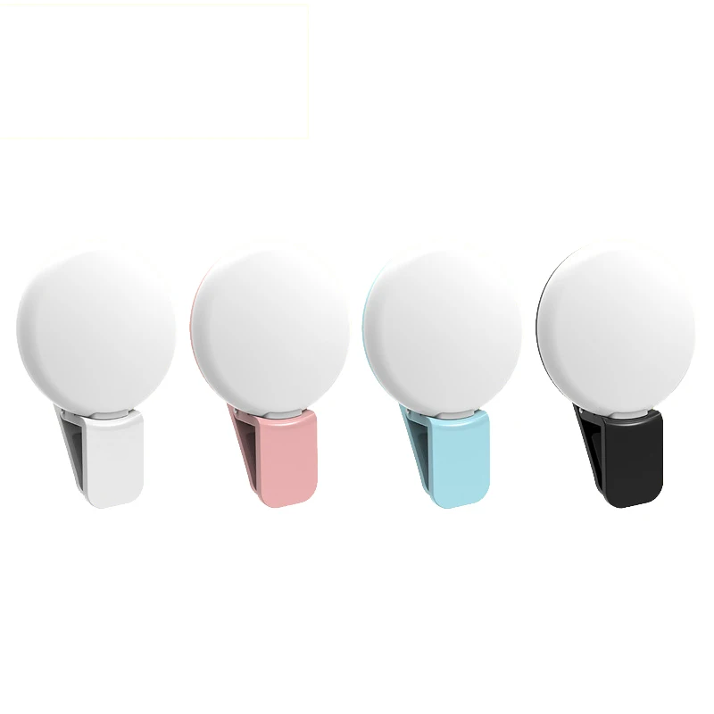 1~10PCS Mini Q Selfie Ring Light LED Flash Phone Lens Light USB Rechargeable Clip Mobile Phone Fill Lamp Women Selfie Lights