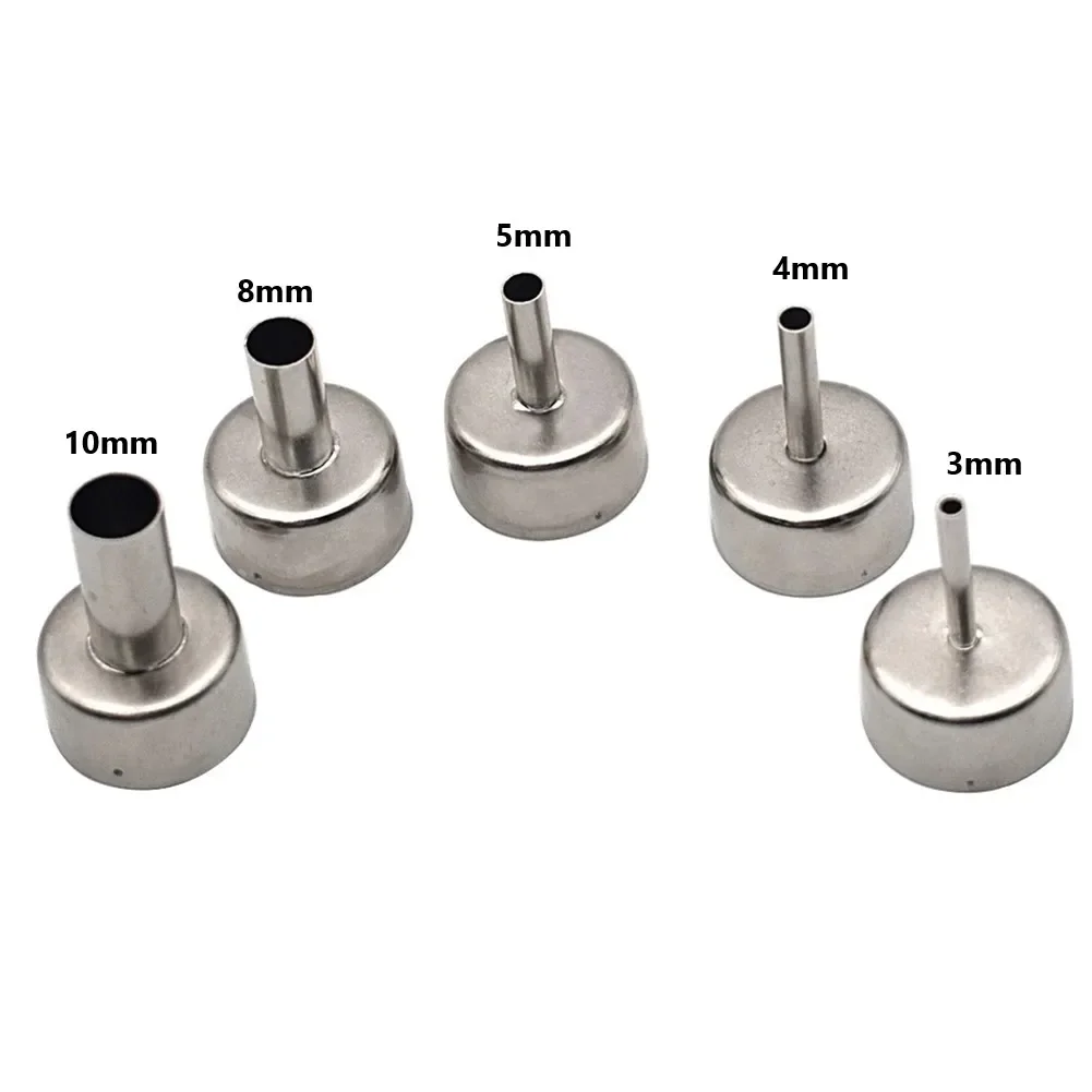 Hot Air Station Nozzle For 858D 8586 For 878 878D Nozzles Set 3mm/4mm/5mm/8mm/10mm 5pcs Accessories Tool Welding