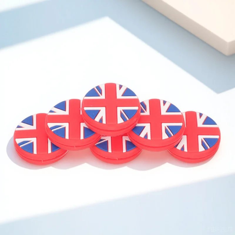 6 قطعة مضرب تنس المخمدات العلم الوطني نمط سيليكون الاهتزاز المخمدات امتصاص الصدمات المضرب الملحقات