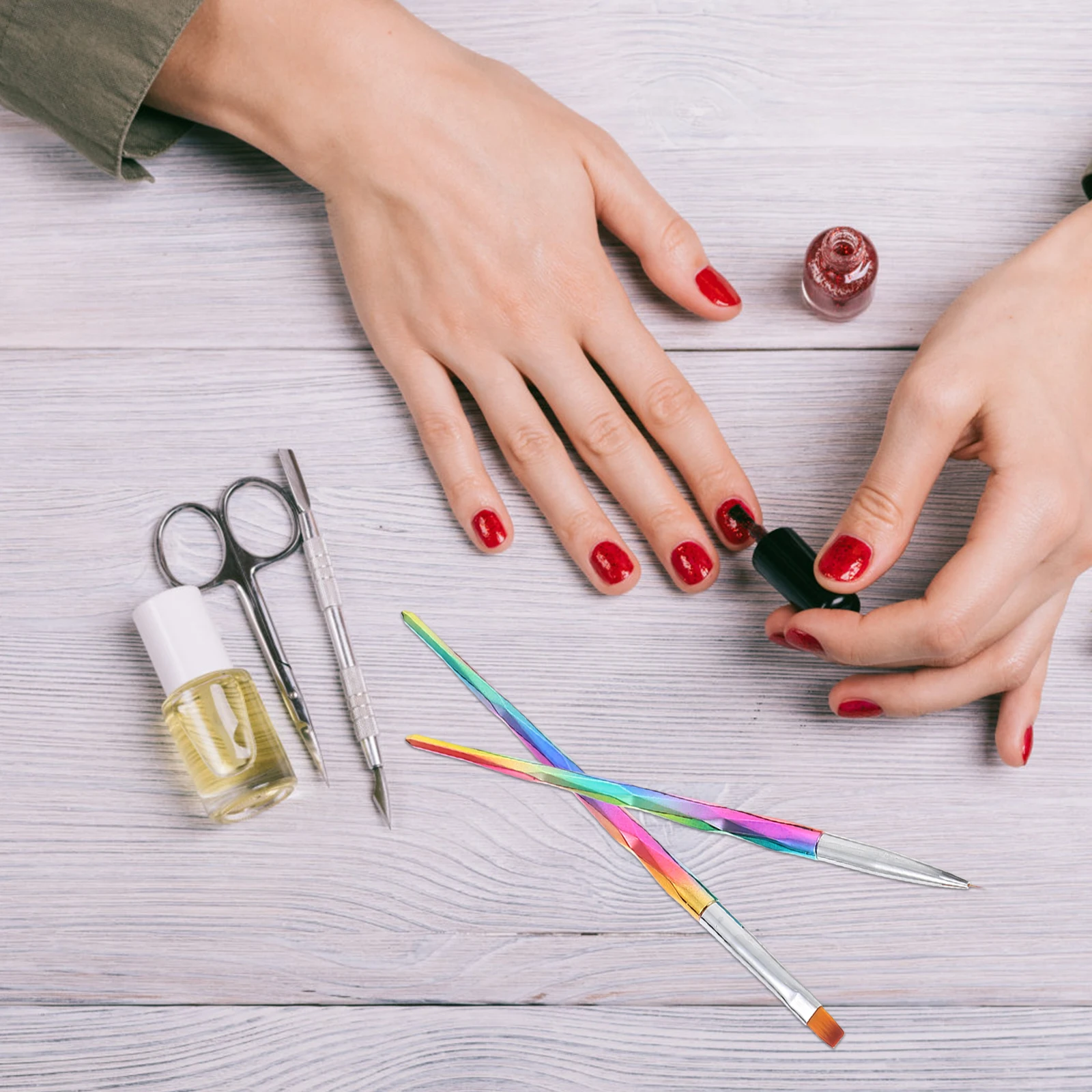 

12 шт., кисть для дизайна ногтей, прочная длинная ручка, сделай сам, ручки для рисования ногтей, профессиональные принадлежности для салона, маникюрная кисть