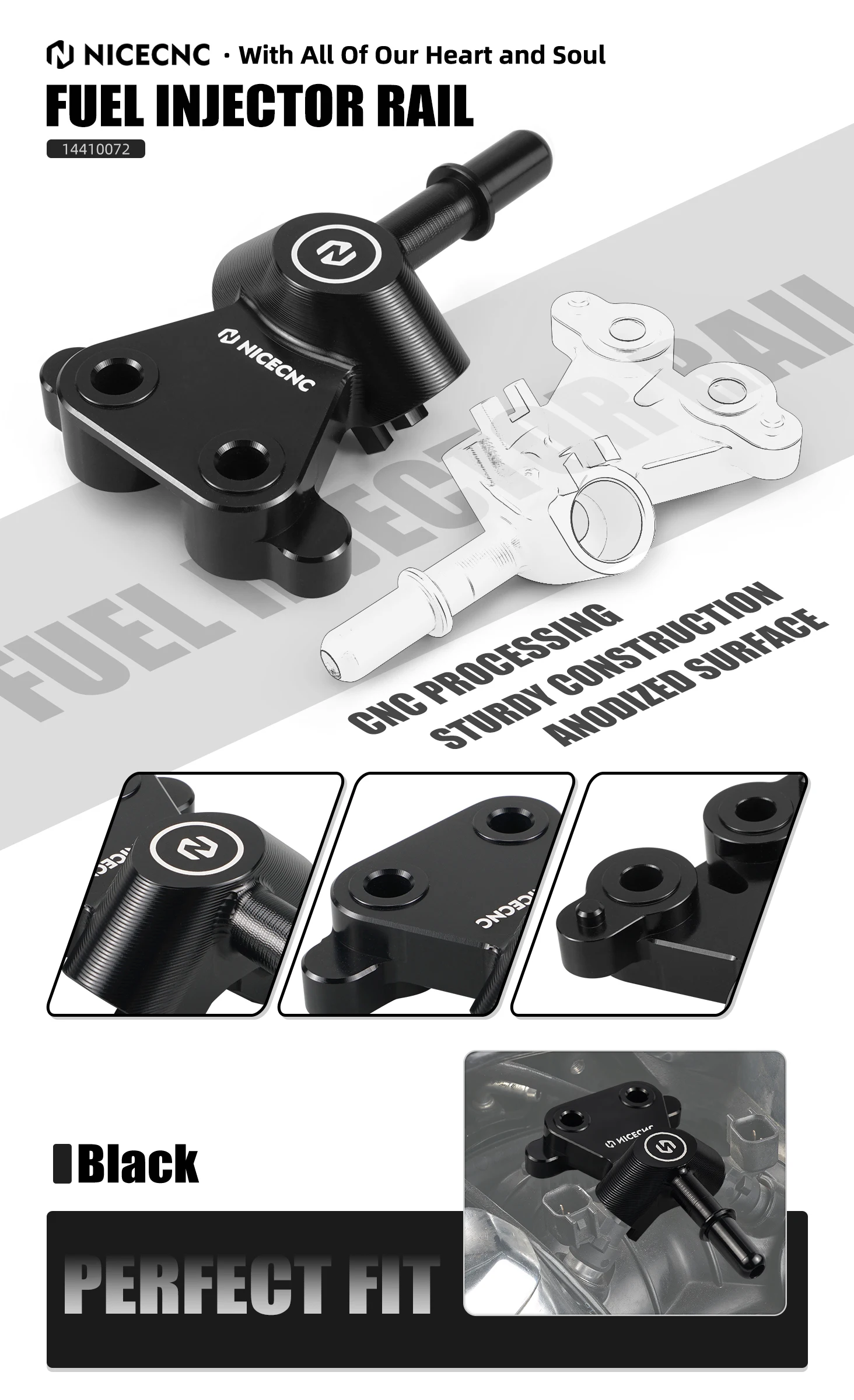 (EU-Lagerbestand) Für Harley Road Glide FLTRX Kraftstoffeinspritzleiste Street Glide FLHX CVO Limited FLHTKSE Road King FLHR CVO Street Glide – Detail 1
