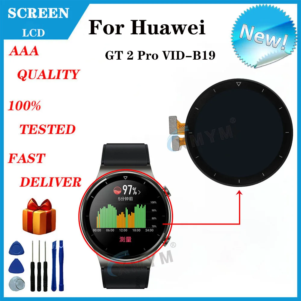 For Huawei GT 2 Pro VID-B19 46 mm LCD Screen Display Touch Panel Digitizer + Tools Replacement And Repair Parts